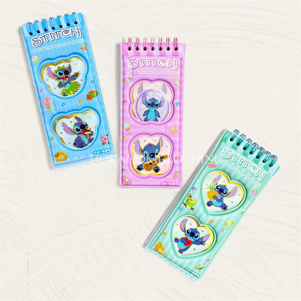 

Buku Catatan Spiral Kartun Stitch / Notebook/ Notes /Pocket Book Halaman Berwarna Lucu dan Imut