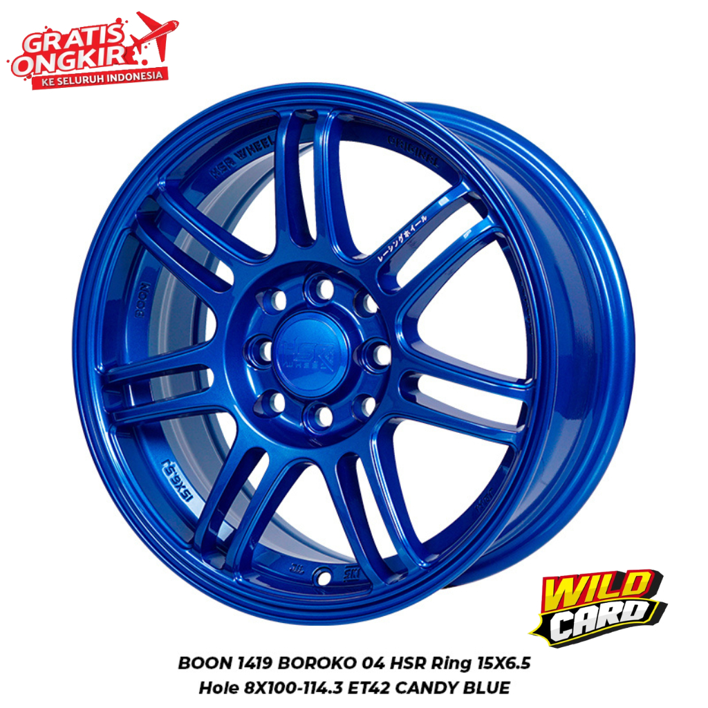 Velg Mobil Racing pnp Jazz BrioKijang LGX dll HSR BOON Candy Blue