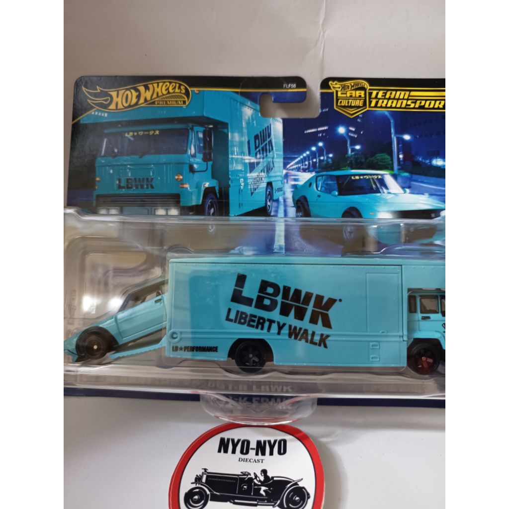 Hotwheels Team Transport Nissan skyline 2000 GT-R LBWK
