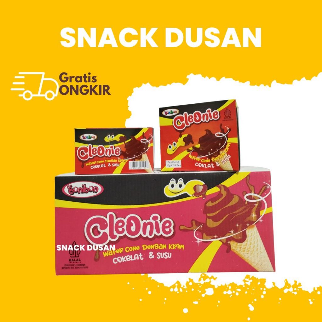 

[DUS] Bonibon Cleonie Wafer Cone Krim Coklat Susu