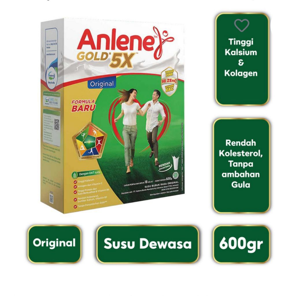 

Anlene Gold 5X Susu Bubuk Hi-Calcium Vanilla Coklat Original 600gr