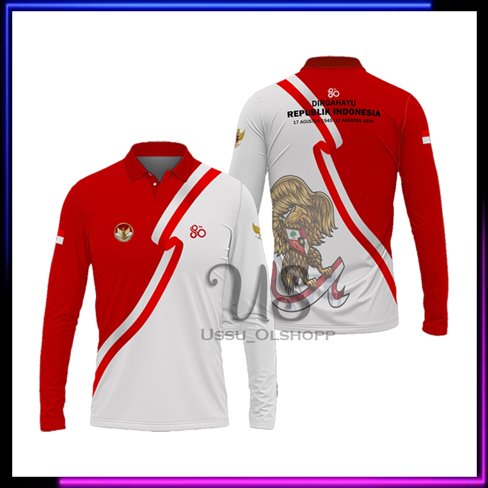 Kaos 17 Agustus | Kaos  Polo Agustus 2025 | Baju Kaos Jersey Pria 17 Agustus 2025 Dirgahayu HUT RI K