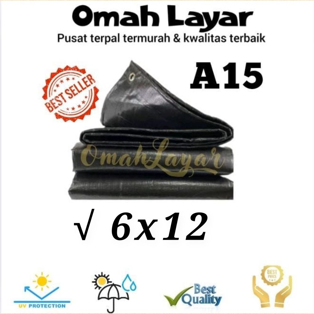 terpal lembaran 6x12 A15  Korea terpal tebal anti air atap tenda warung dan truck