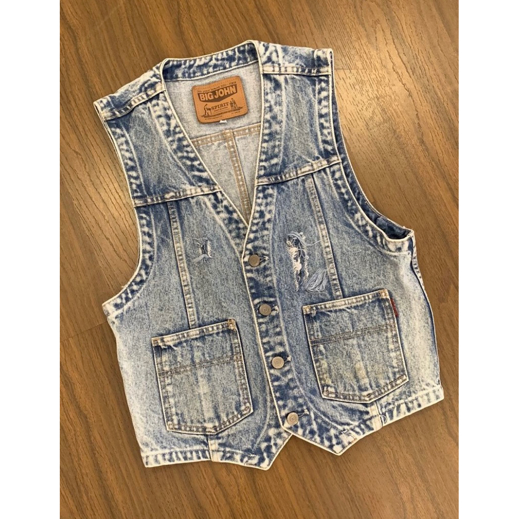 vintage ripped vests big john