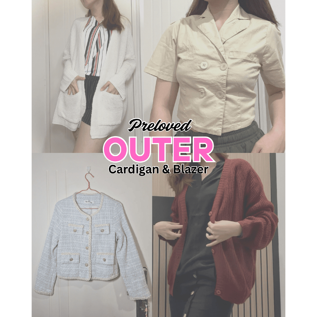 Outer Caridigan Rajut, Cardigan Oversize, Blazer, Blazer Crop
