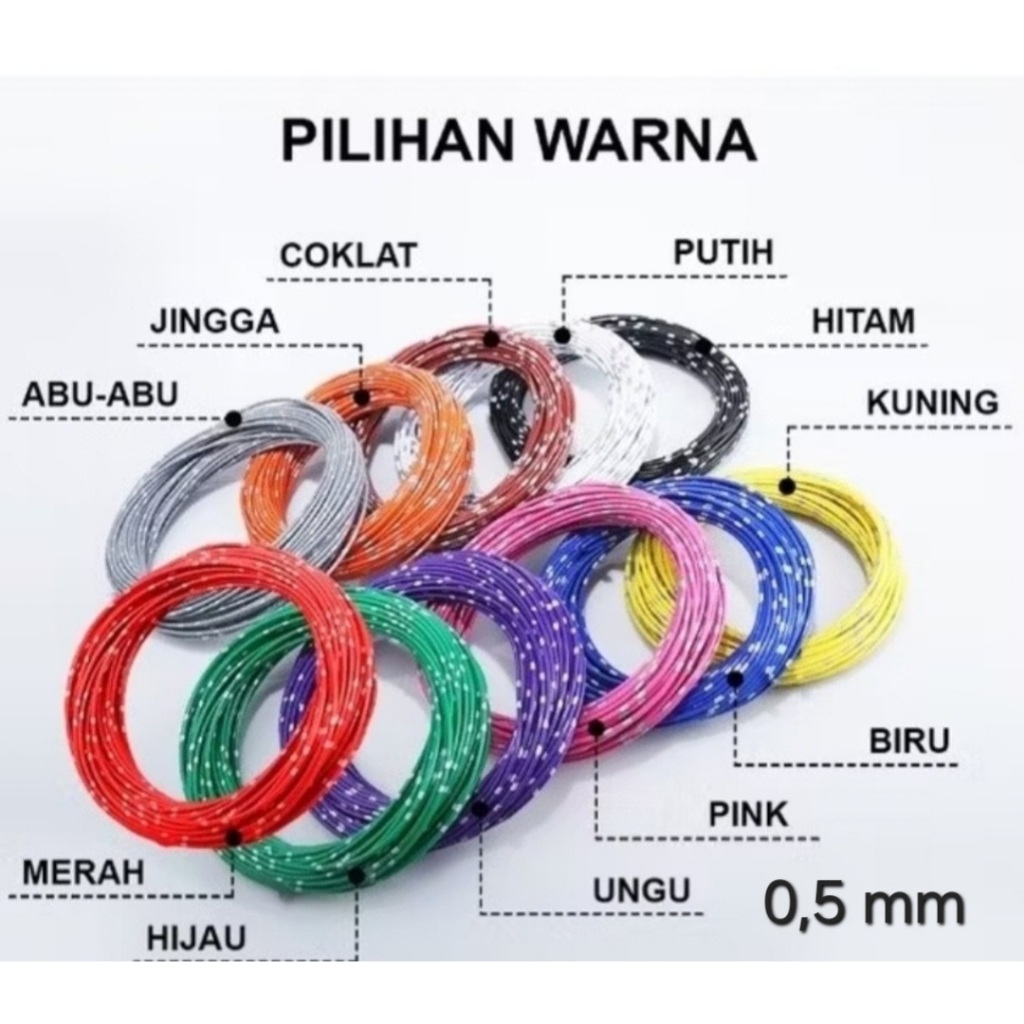 Kabel Bintik Serabut Tembaga Motor Mobil Otomotif Kabel Bintik 0,5mm