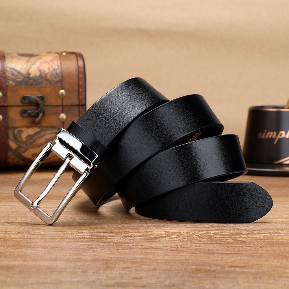 SABUK IKAT PINGGANG PRIA  KULIT SAPI, GESPER JEPANG, LUBANG DATAR, LUBANG BUNDAR, IKAT PINGGANG