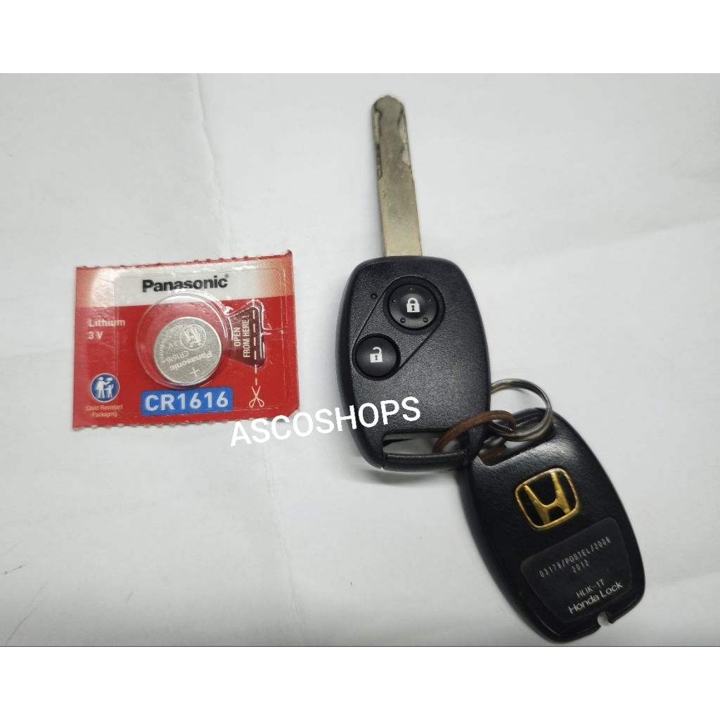 Baterai remote Honda Accord Brio CRV Freed Jazz City Civic mobilio stream panasonic CR1616 original 