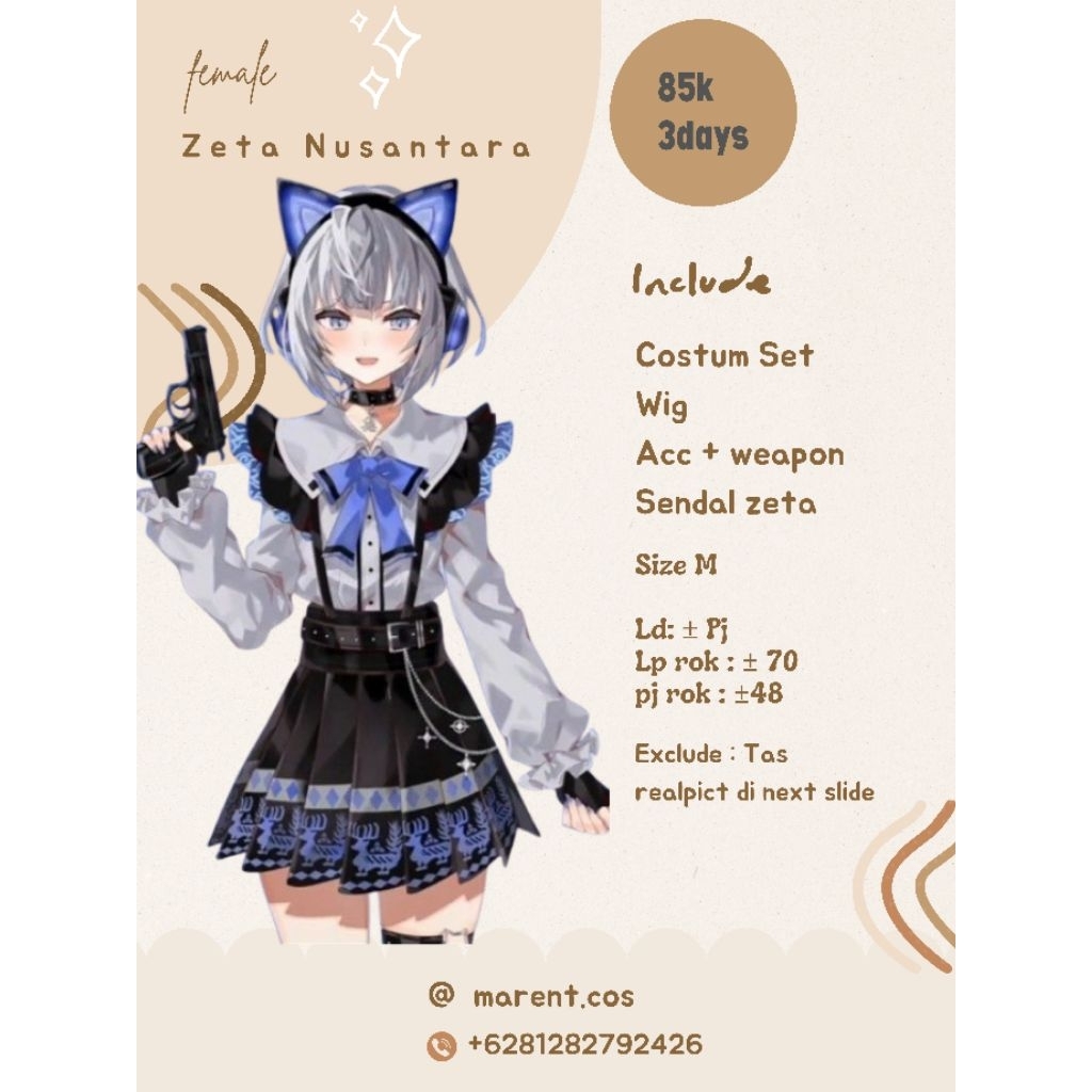 rental costume cosplay zeta nusantara