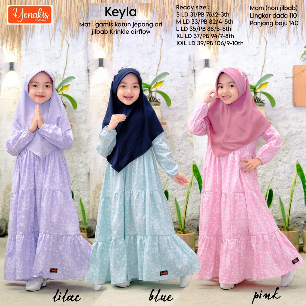 Keyla Gamis set anak free bergo