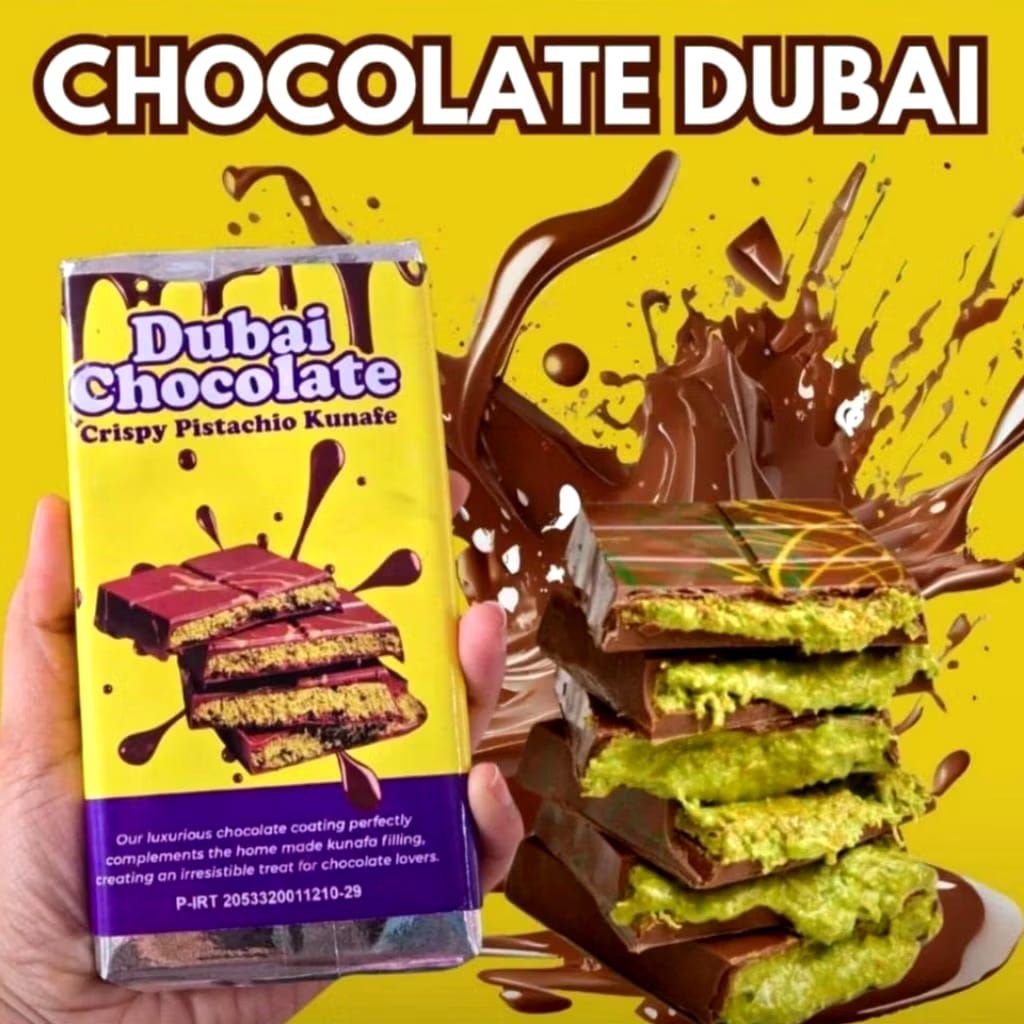

COKLAT DUBAI VIRAL PISTACHIO KUNAFE CHOCOLATE ORIGINAL UKURAN BESAR