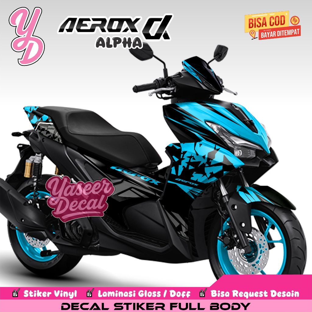 DECAL AEROX ALPHA FULL BODY STICKER ALPHA CYBER CITY 2025 Abstrak