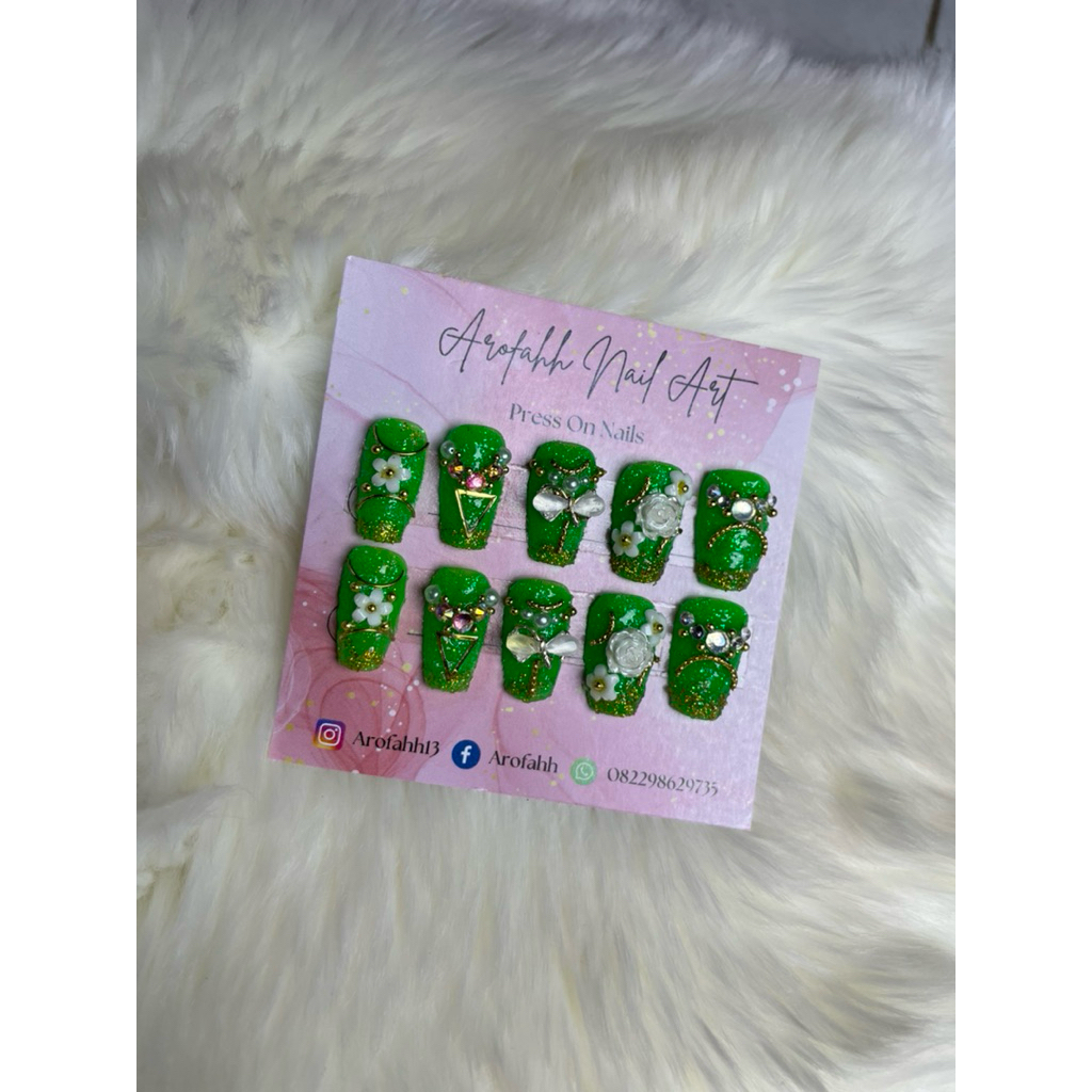 Kuku 3D Nail art wedding free lem jelly