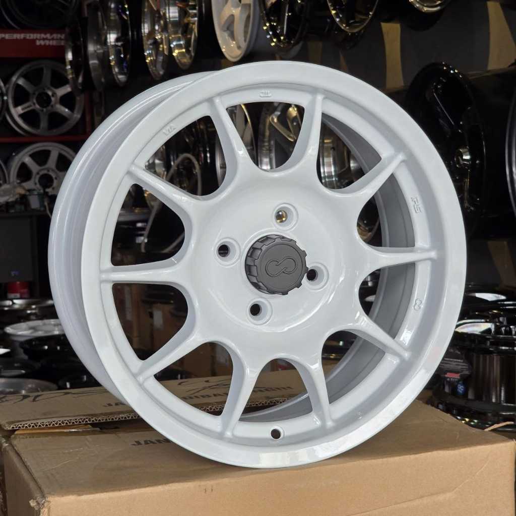 VELG MOBIL ENKEI IRS R15 4X100 WHITE MOBIL JAZZ YARIS BRIO DLL.