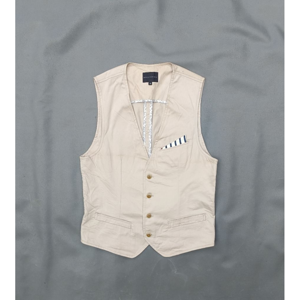 rv220/size M/chris christy/vest pria warna krem/rompi formal pria warna cerah/vest krem