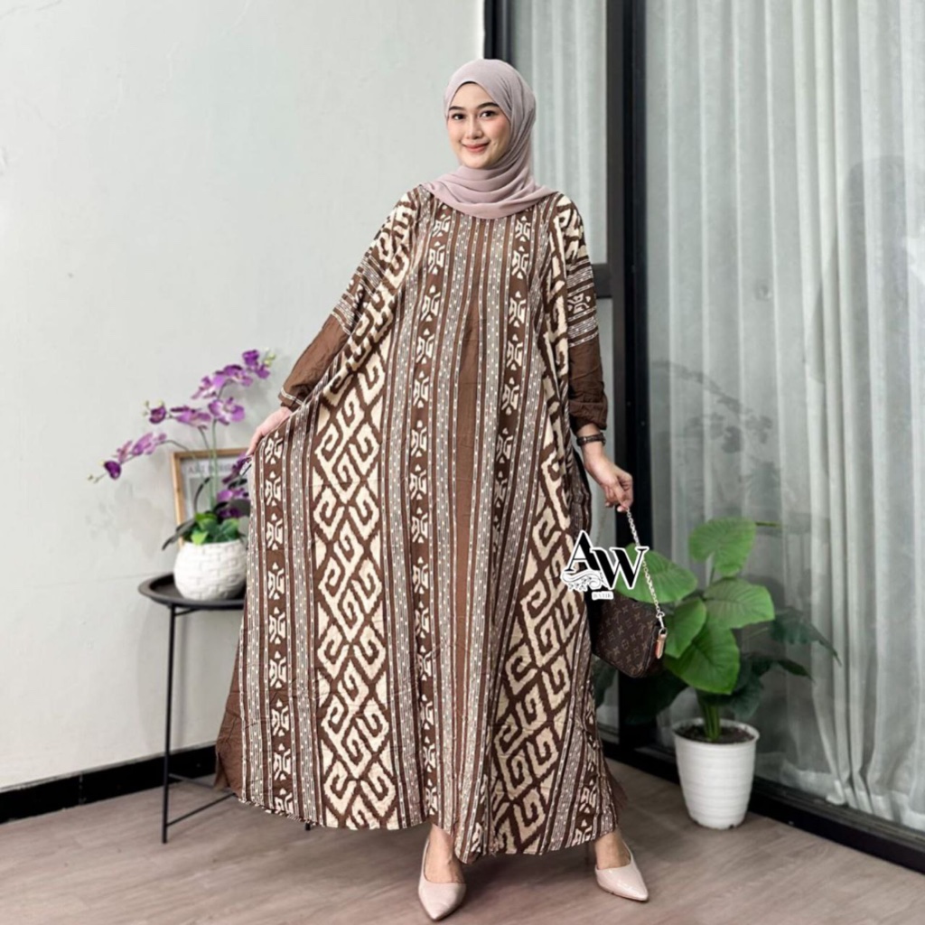 Asmat Kaftan Rayon Premium by Sekata Batik Kaftan Etnik Home Dress Kaftan Jumbo ld 170 Busui