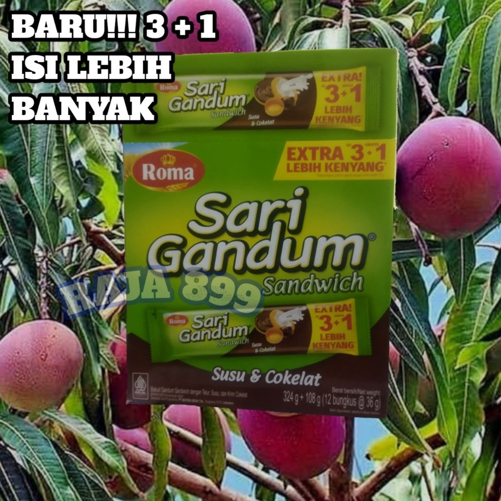 

ROMA SARI GANDUM BISKUIT SANDWICH COKLAT BOX ISI 12 PCS X 27GR