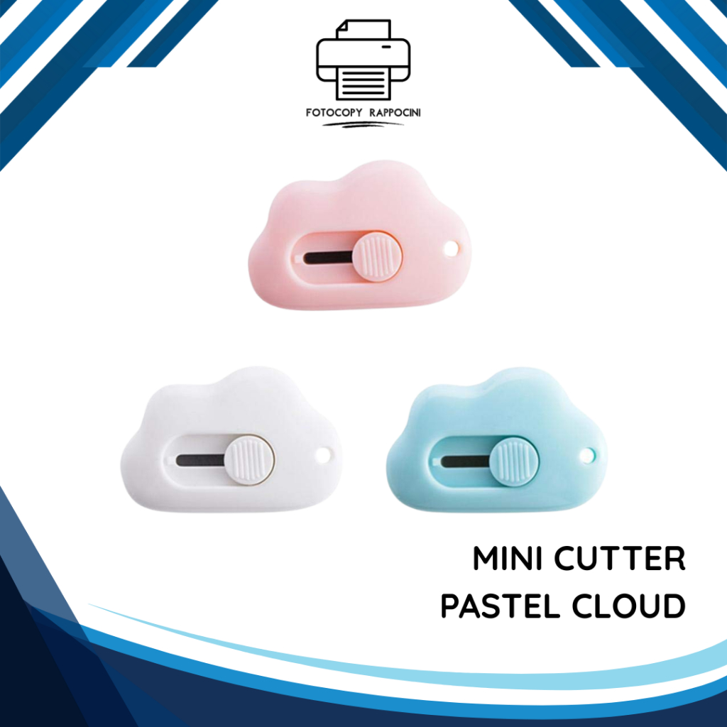 

Cutter Mini Motif Awan Cute Travel Size – Pisau Cutter Portable untuk Kertas Plastik Kardus