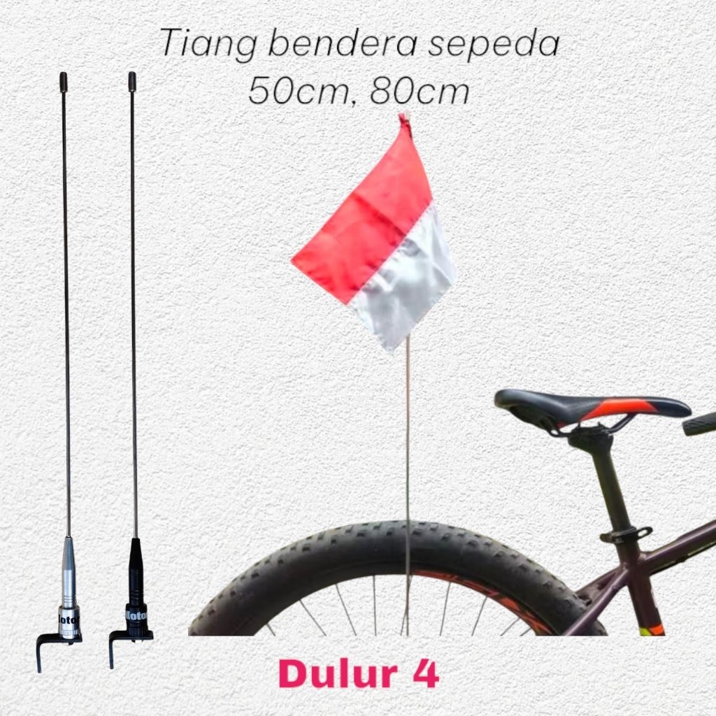tiang bendera sepeda ontel, antena sepeda gunung, lipat, bmx