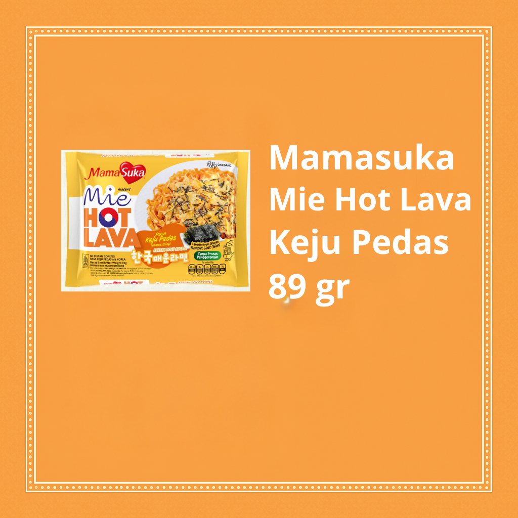 

Mie Hot Lava Keju Pedas 1 Pcs – Mie Pedas Level Tinggi dengan Taburan Keju Lezat