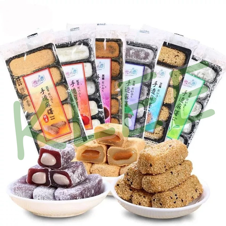 

Yuki & Love Japanese Style Mochi Taiwan - Yuki Love Mochi Taiwan Mochi Brown Sugar Mochi Green Tea Mochi Peanut Mochi Red Bean Mochi Sesame Mochi Taro Mochi - Kue Moci Aneka Rasa Teh Hijau Rasa Kacang Rasa Kacang Merah Rasa Wijen Rasa Wijen Rasa Taro 180g
