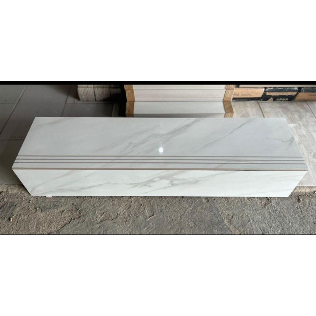 Granit anak tangga 30x100 20x100  / 30x120 20x120 Motif carrara / kw 1
