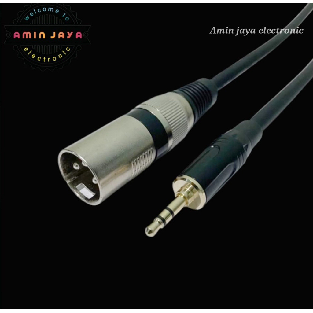 Kabel aux 3,5 to xlr male kabel hp ke mixer
