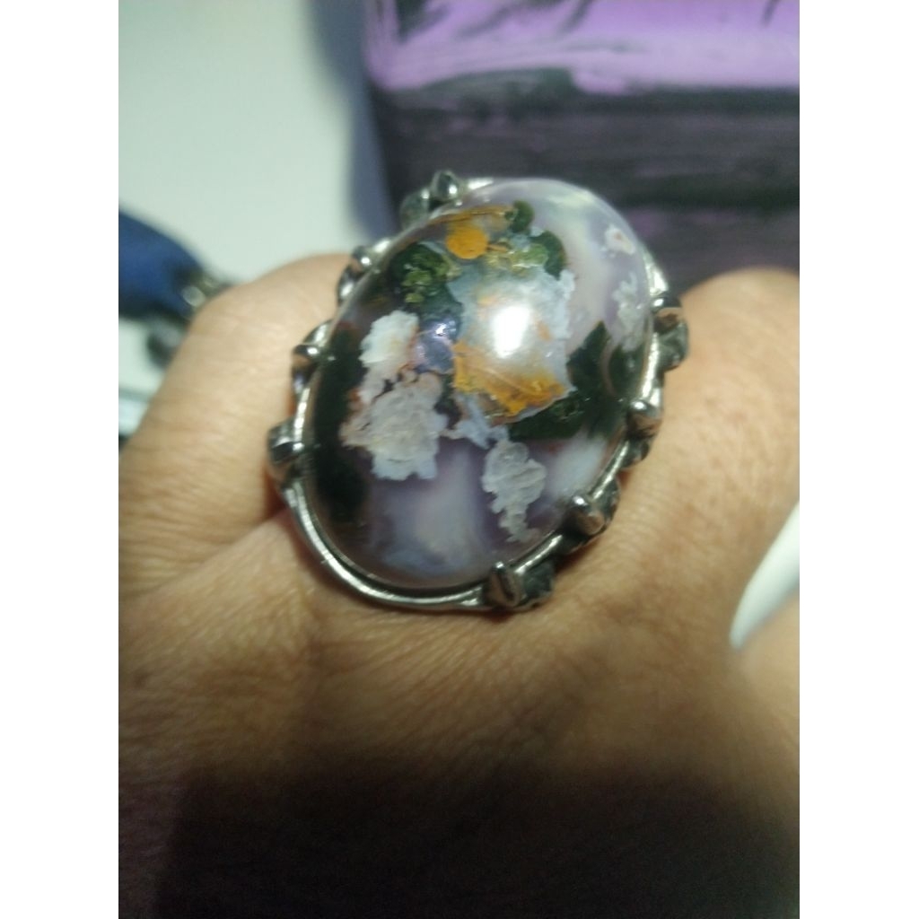 Batu KecubungAsihan Motif Kembang Unik Kode 13/248