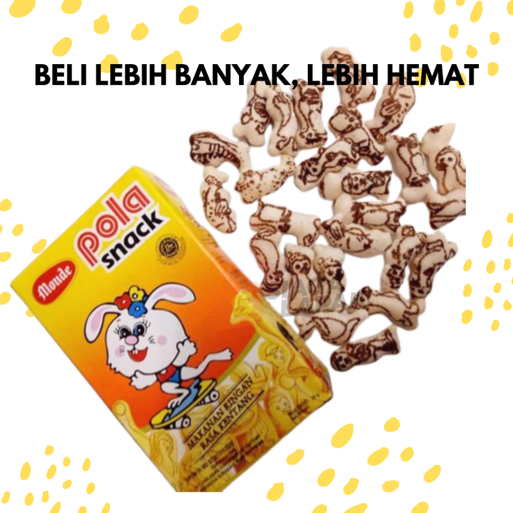 

Pola Snack MINI 25gr ECERAN 1 PCS Monde Biskuit Rasa Kentang [BELI BANYAK LEBIH MURAH]
