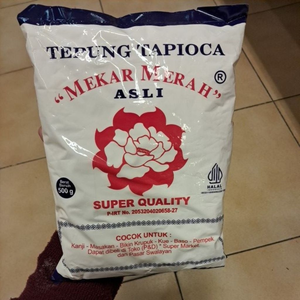 

Tepung Tapioka Mekar Merah Asli 500gr