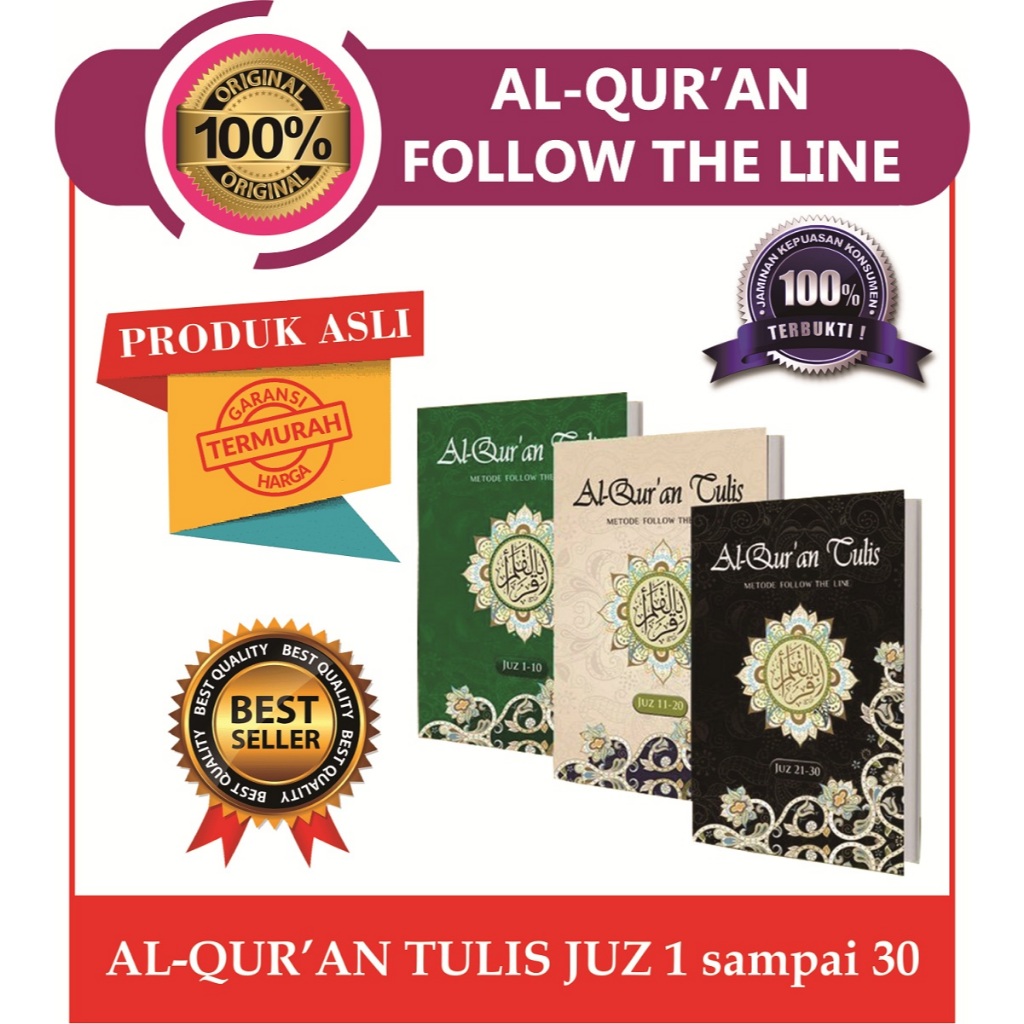 AlQuran Tulis Quran Tulis Juz 1 SAMPAI 30 Metode Follow The Line