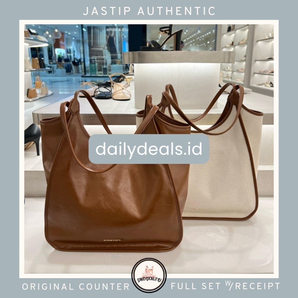 #2-30782457-1 Sianna Tote - Jast[p] CK ORIGINAL COUNTER TRIM CONTRAST CANVAS BAG TAS STORE AUTHENTIC