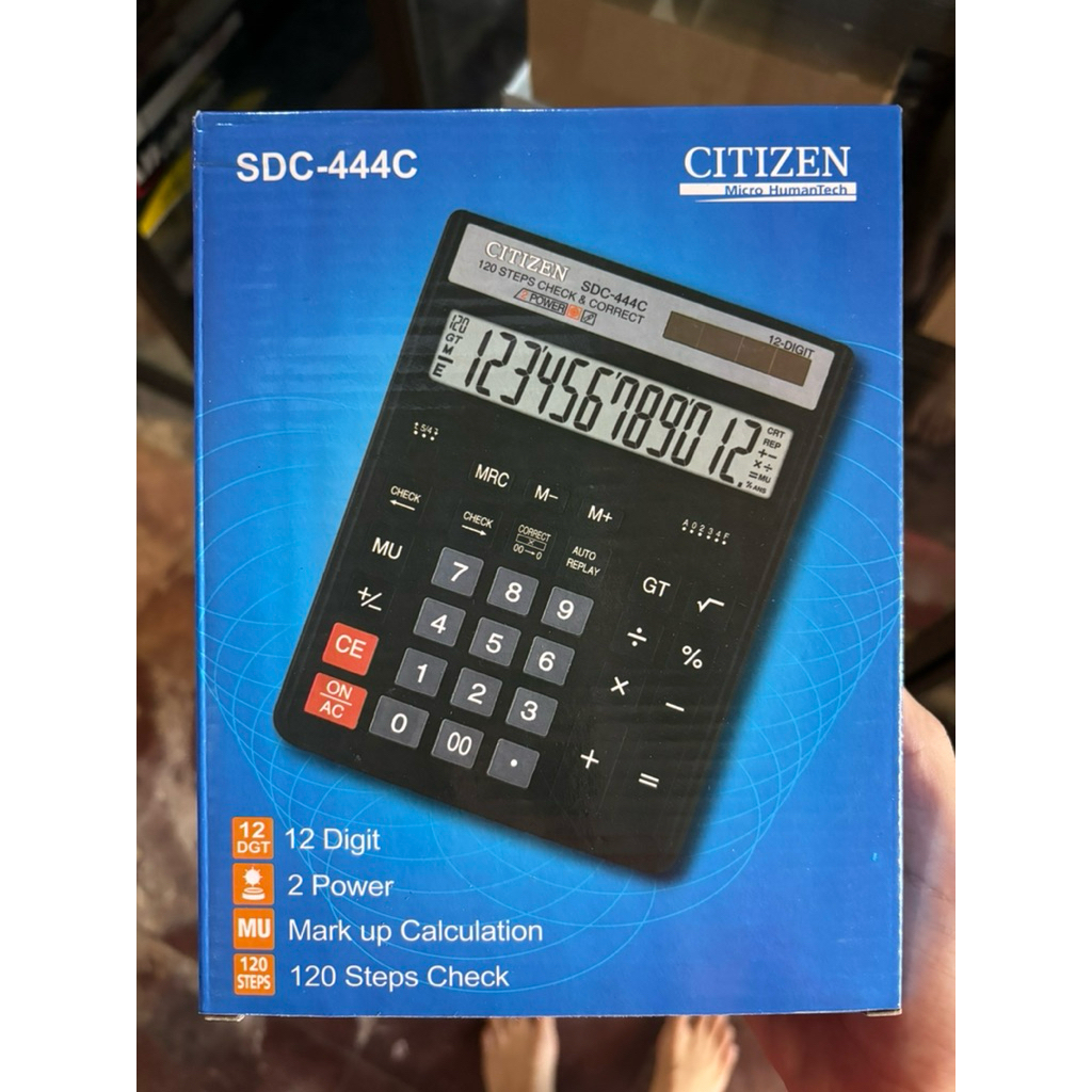 

TERMURAH‼️KALKULATOR CITIZEN SDC 444C / 12 DIGIT CHECK AND CORRECT