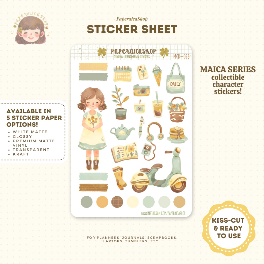 

Paperaica - Cute Daily Girl Stickers, Spring Stickers, Dailycore Stickers