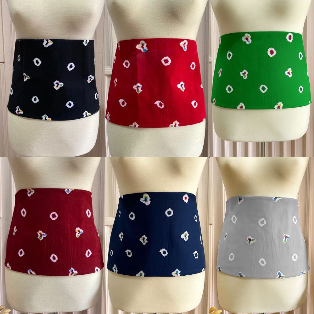 Aksesoris Kebaya Angkin Jumputan / Obi Angkin INSTAN Jumputan Untuk Kebaya