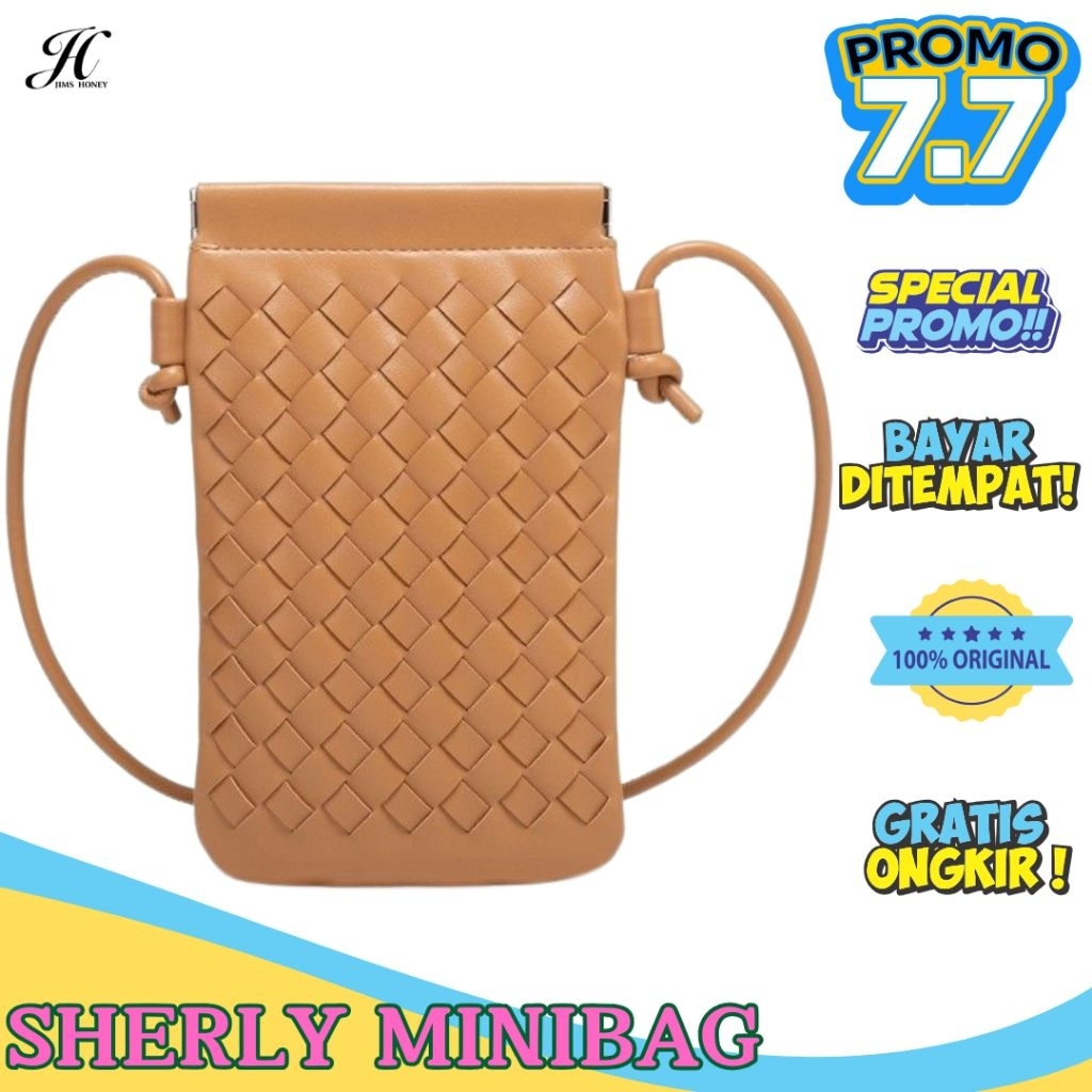 AFISH - Jimshoney Sherly Bag - Tas Selempang Wanita/Tas Sling Hp yang Simple, Praktis, Tipis