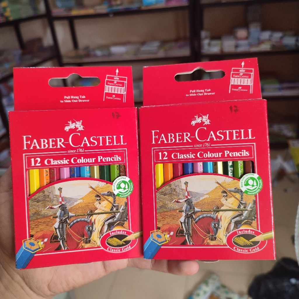 Pensil Warna Mini 12 Warna Faber Castell - Pensil Warna Faber Castell Mini