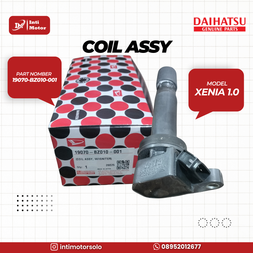 COIL / KOIL ASSY Xenia 1.0 ORIGINAL DAIHATSU  (19070-BZ010-001)