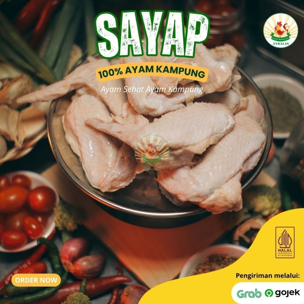 

Sayap Ayam Kampung Andalas 500g
