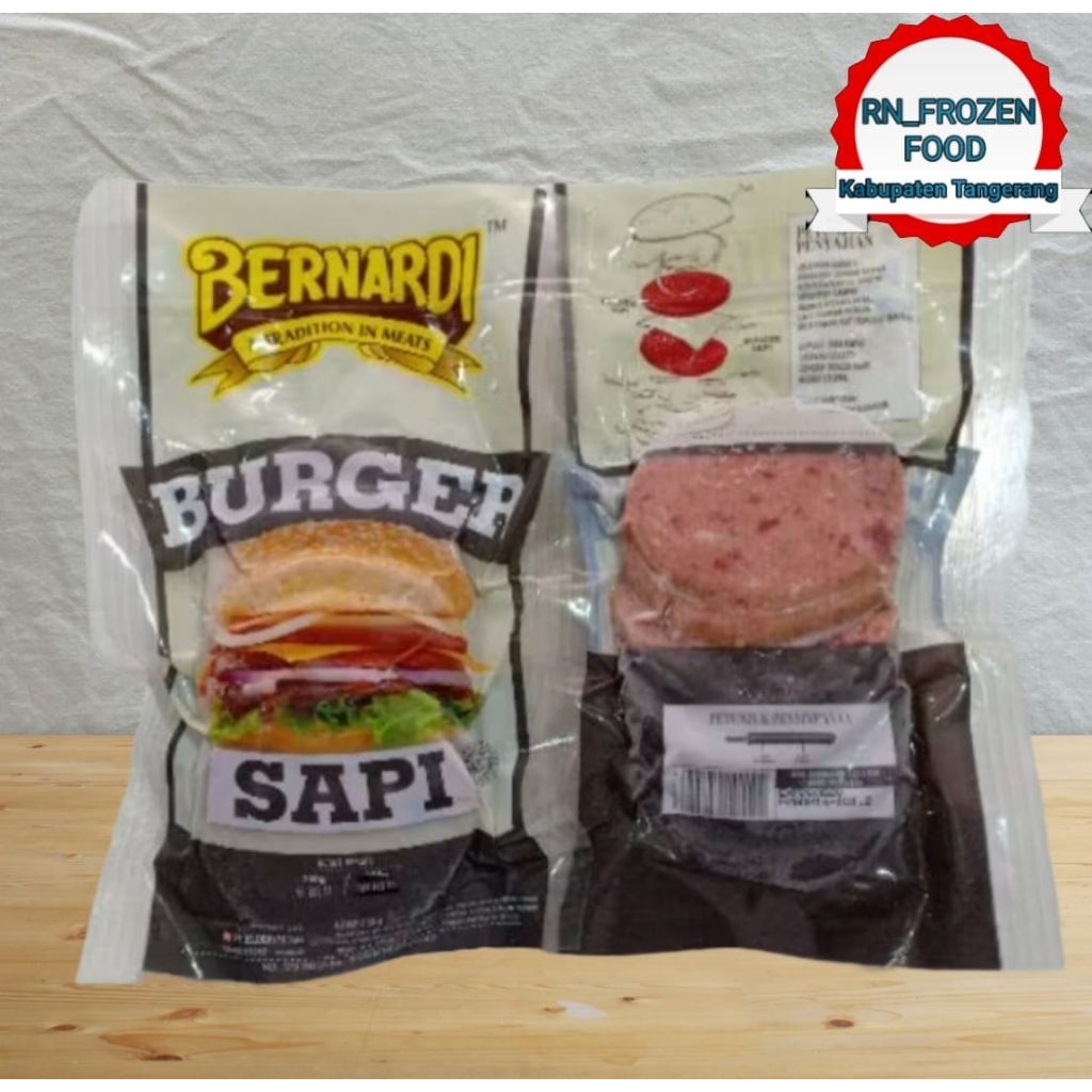

BERNARDI BEEF BURGER ISI 6's KEMASAN 250gr