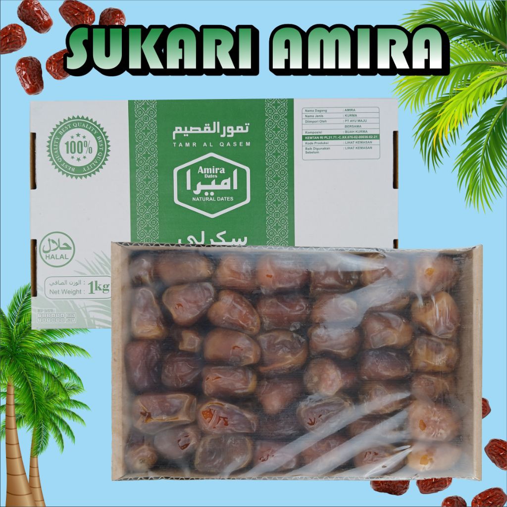 

Kurma Sukari 1kg, Kurma Raja, Sukari Premium, Sukari Amira 1kg