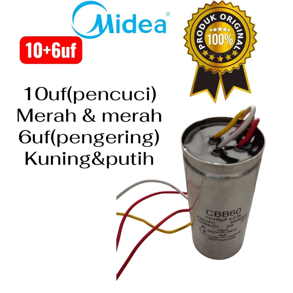 Kapasitor capasitor mesin cuci 2 tabung MIDEA original