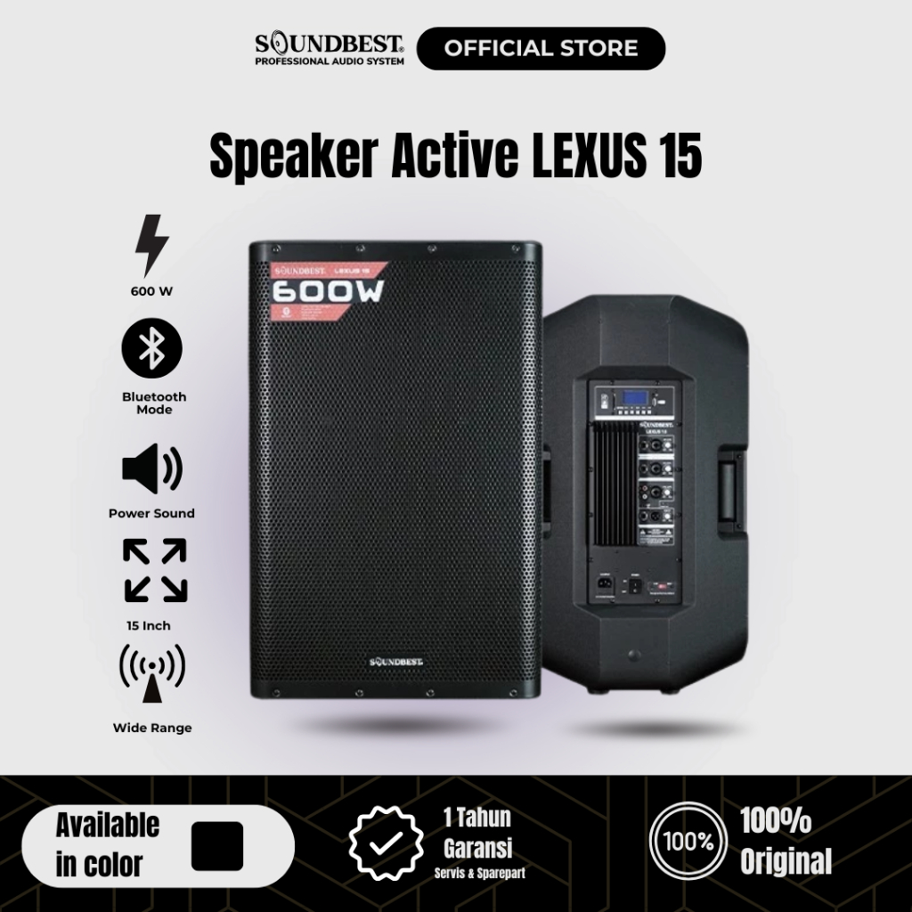 (JUAL 1 BUAH) SOUNDBEST Speaker Active LEXUS 15 – GARANSI RESMI