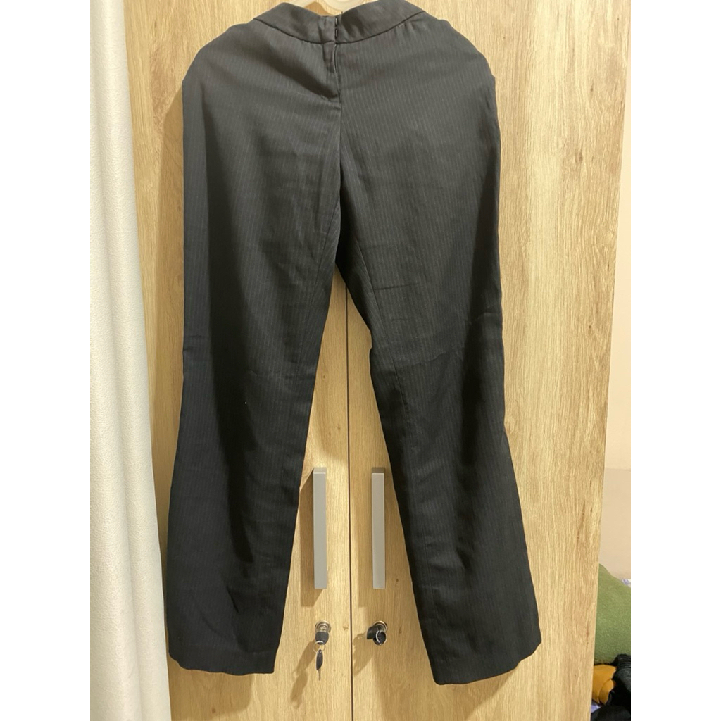Preloved Cardinal Femme Celana Kantor Stripe Pants Hitam