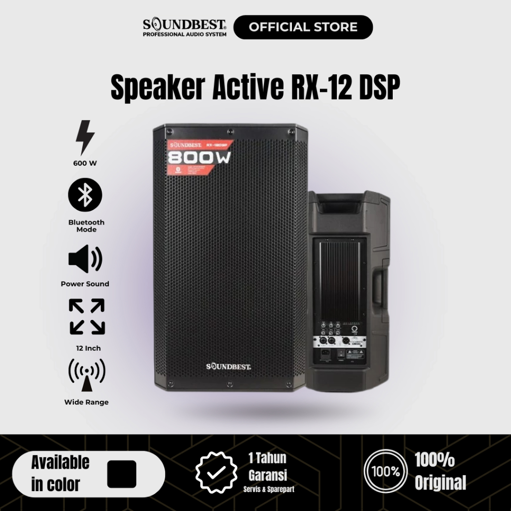 (JUAL 2 BUAH) SOUNDBEST Speaker Active RX-12 DSP