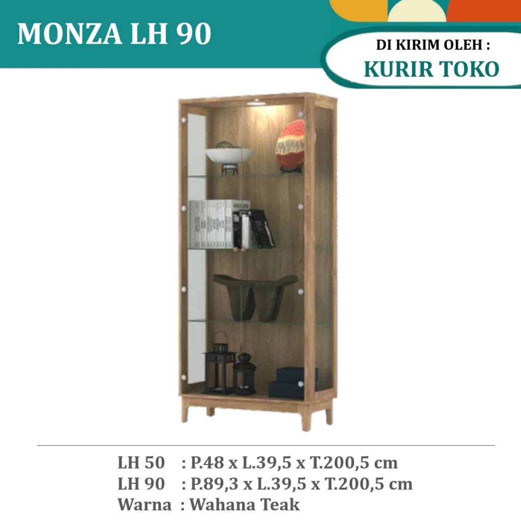 Lemari Hias Lemari Pajangan Kaca Jepang / Lemari Display Kaca Avanti Monza LH 90 / LH 50