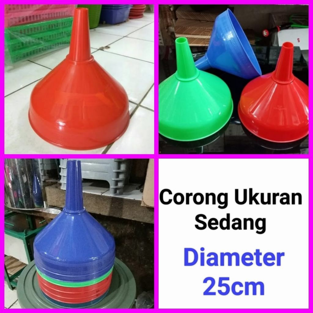 corong minyak corong air corong plastik ukuran SEDANG diameter 25cm