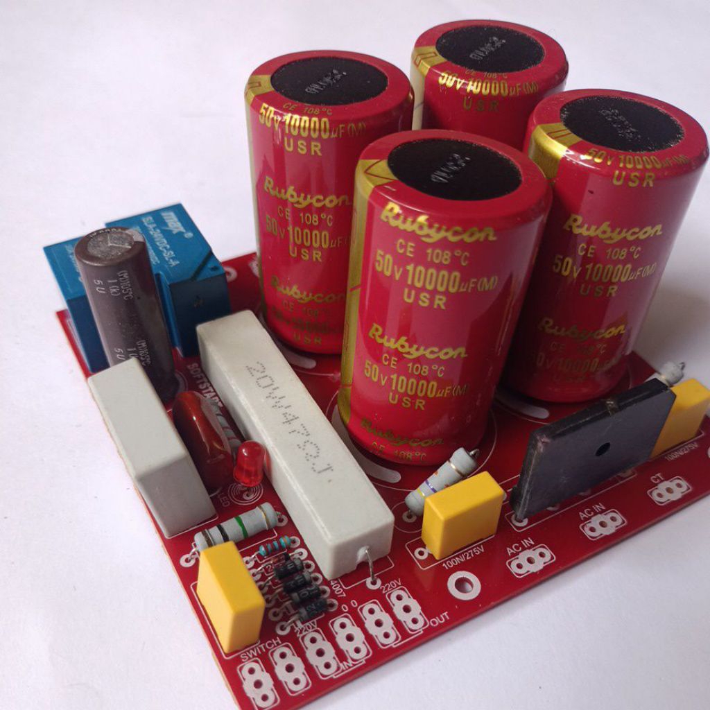 KIT PSU 4 ELCO + SOFSTART + ELCO 50V / 10000uF