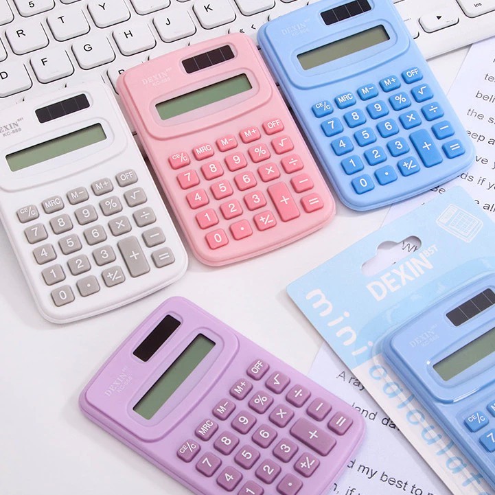 

Kalkulator Aesthetic 8 digit - Kalkulator Desain Macaroon / Pocket Calculator Elegan