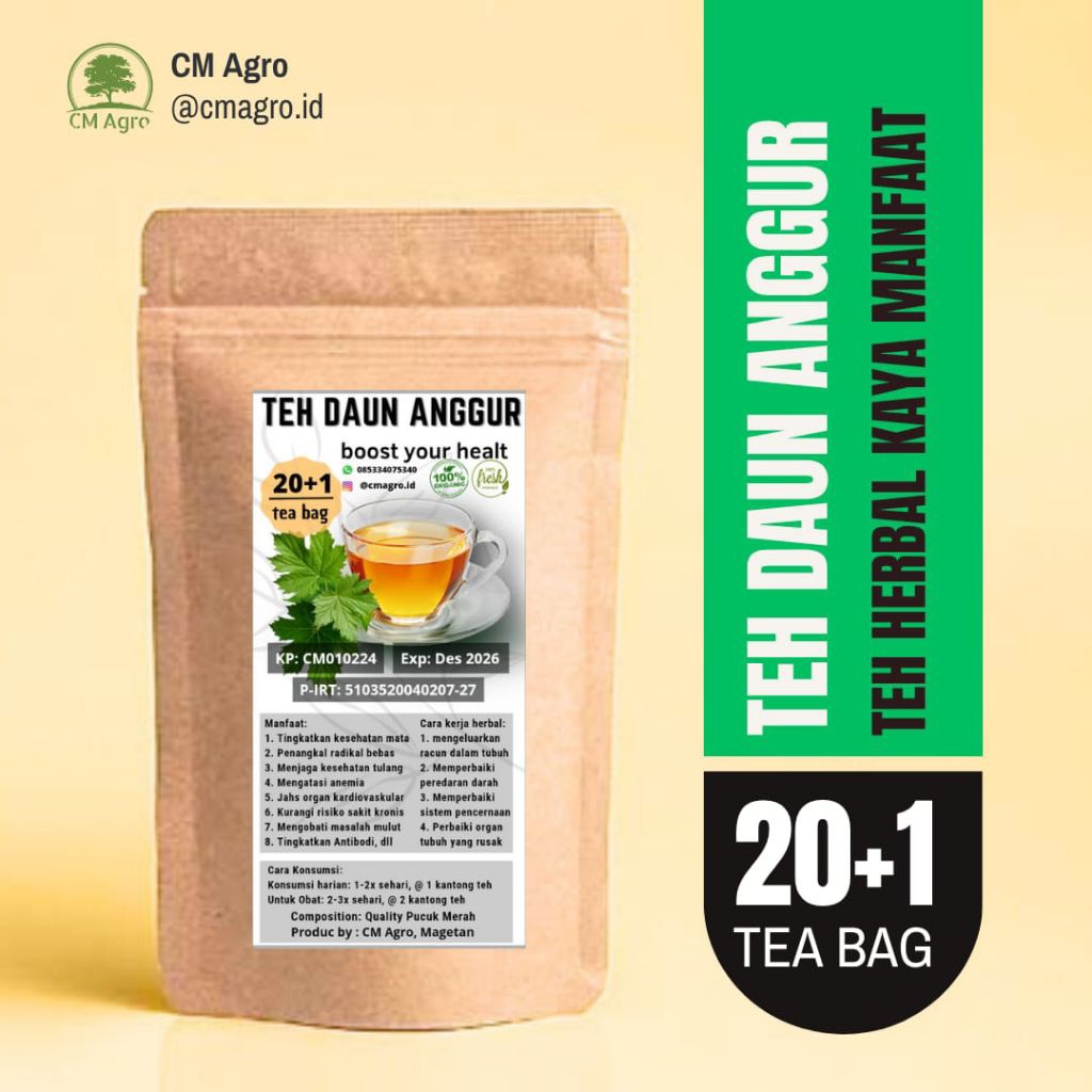 

Teh Daun Anggur | Tingkatkan Imunitas, Anti Kanker, Kuatkan Tulang, Atasi Anemia dll